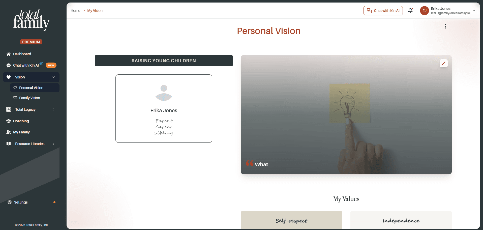 Vision Dashboard with Image