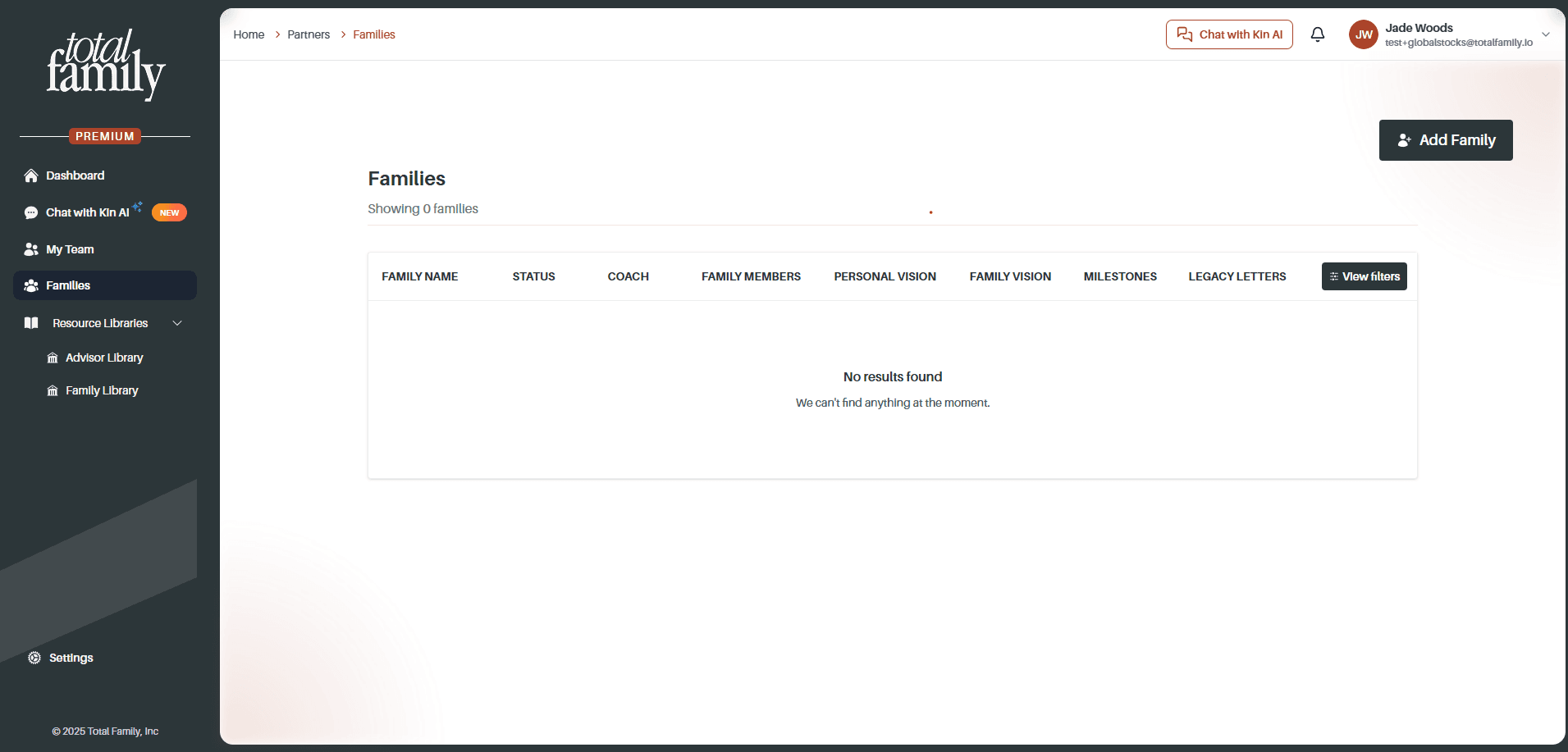 Adding Families